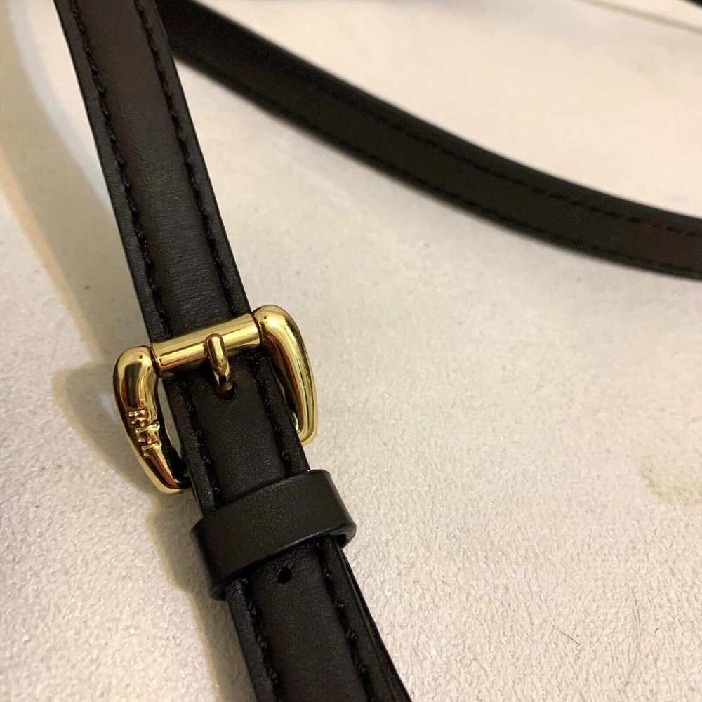 SOLD! POLO RALPH LAUREN Small Mahogany Brown Leather Vintage Flap XBody - Picture 14 of 16